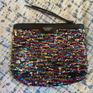Sequin Victoria’s Secret Zipper Pouch